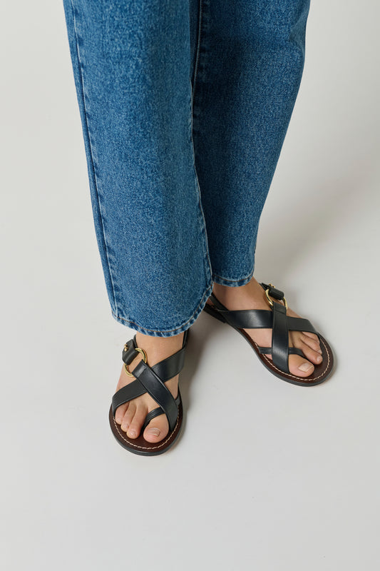 Sandales Florence - Noir - Cuir - Femme