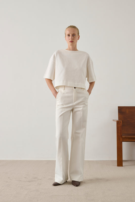 Tee-Shirt Davina - Blanc Cassé - Coton - Femme