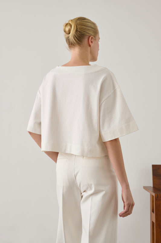 Tee-Shirt Davina - Blanc Cassé - Coton - Femme