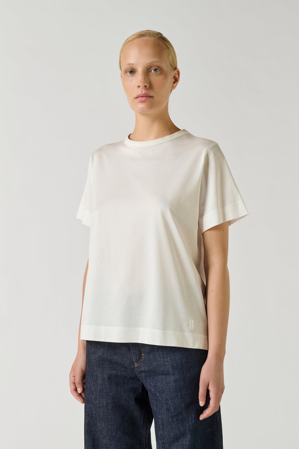 Tee-Shirt Basic - Blanc - Coton - Femme vue 1
