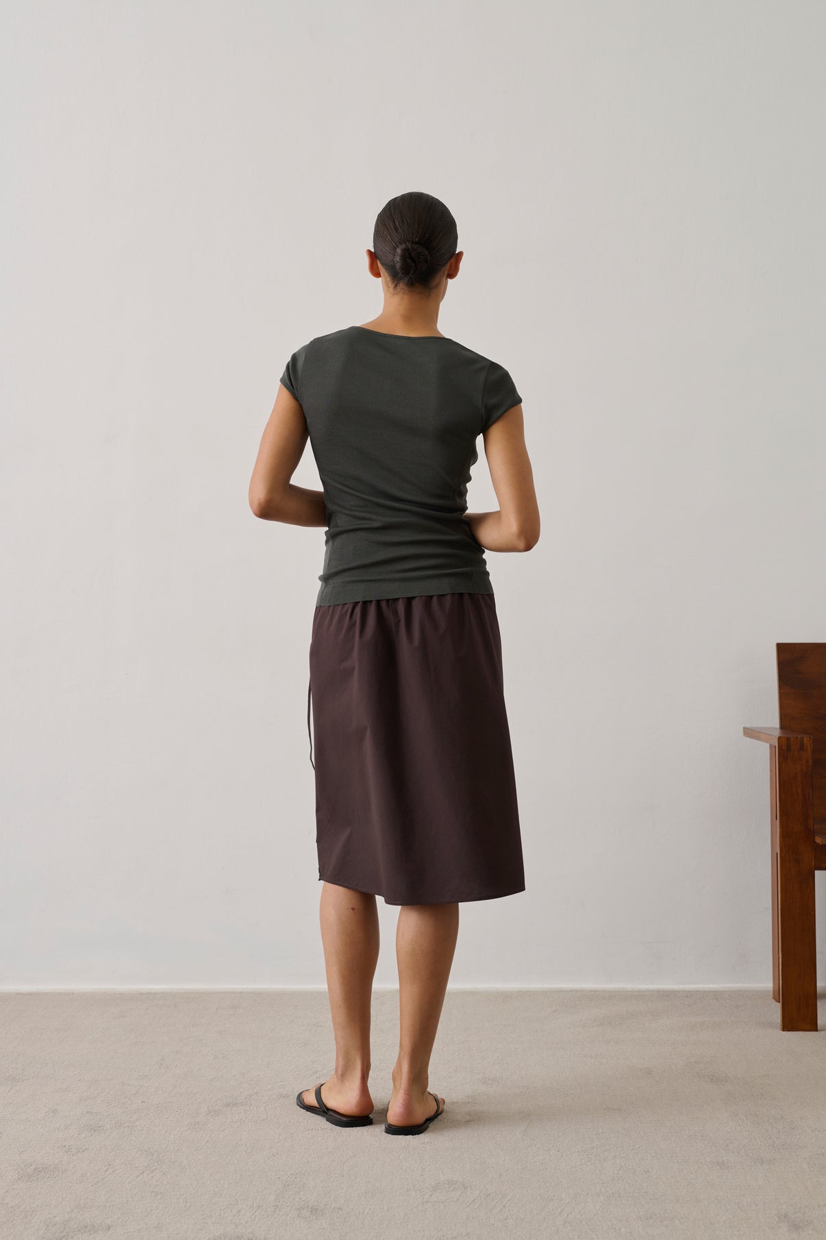 Jupe Houna - Marron Foncé - Coton - Femme vue 2