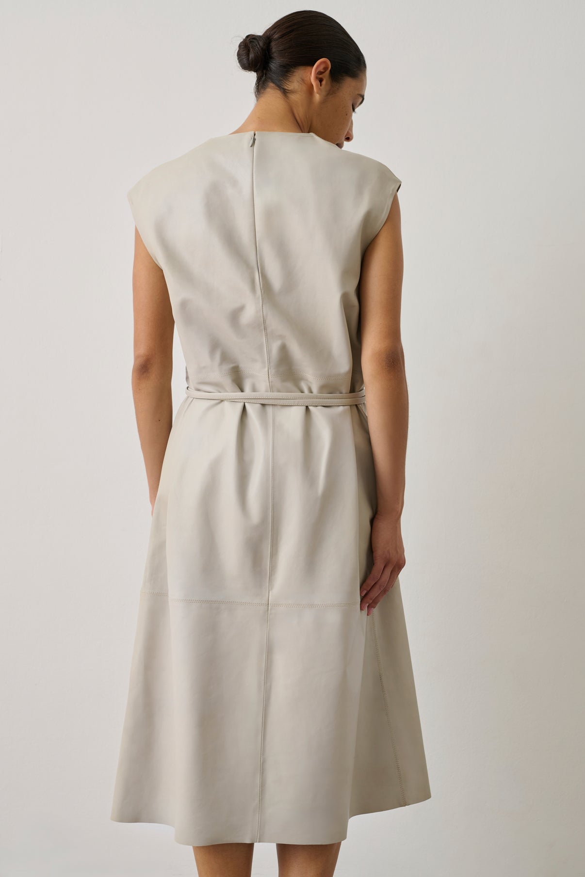 Robe Sofia - Mastic - Cuir - Femme vue 2