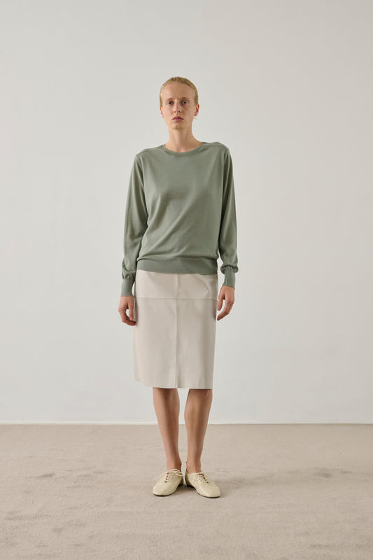 Pull Aussie - Menthe - Laine mérinos - Femme