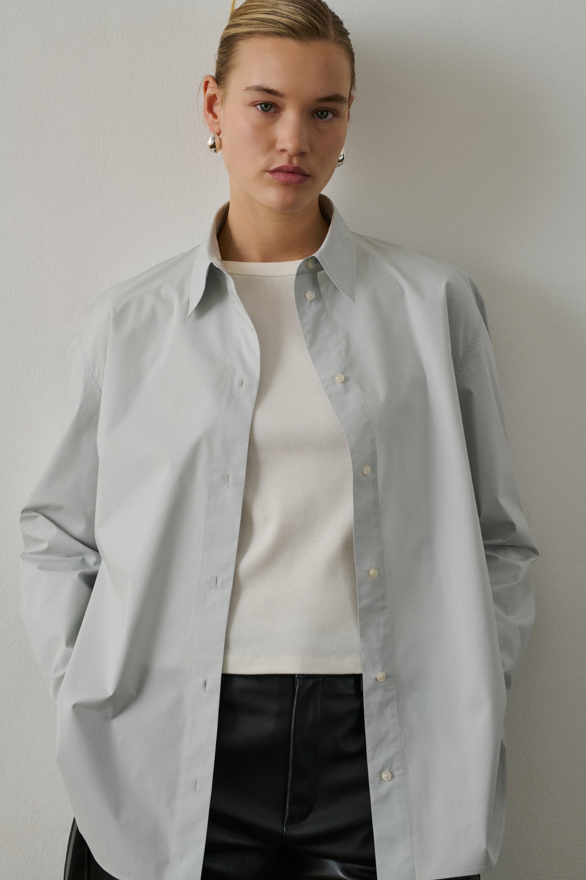 Chemise Grenade - Bleu Ciel - Coton - Femme vue 2